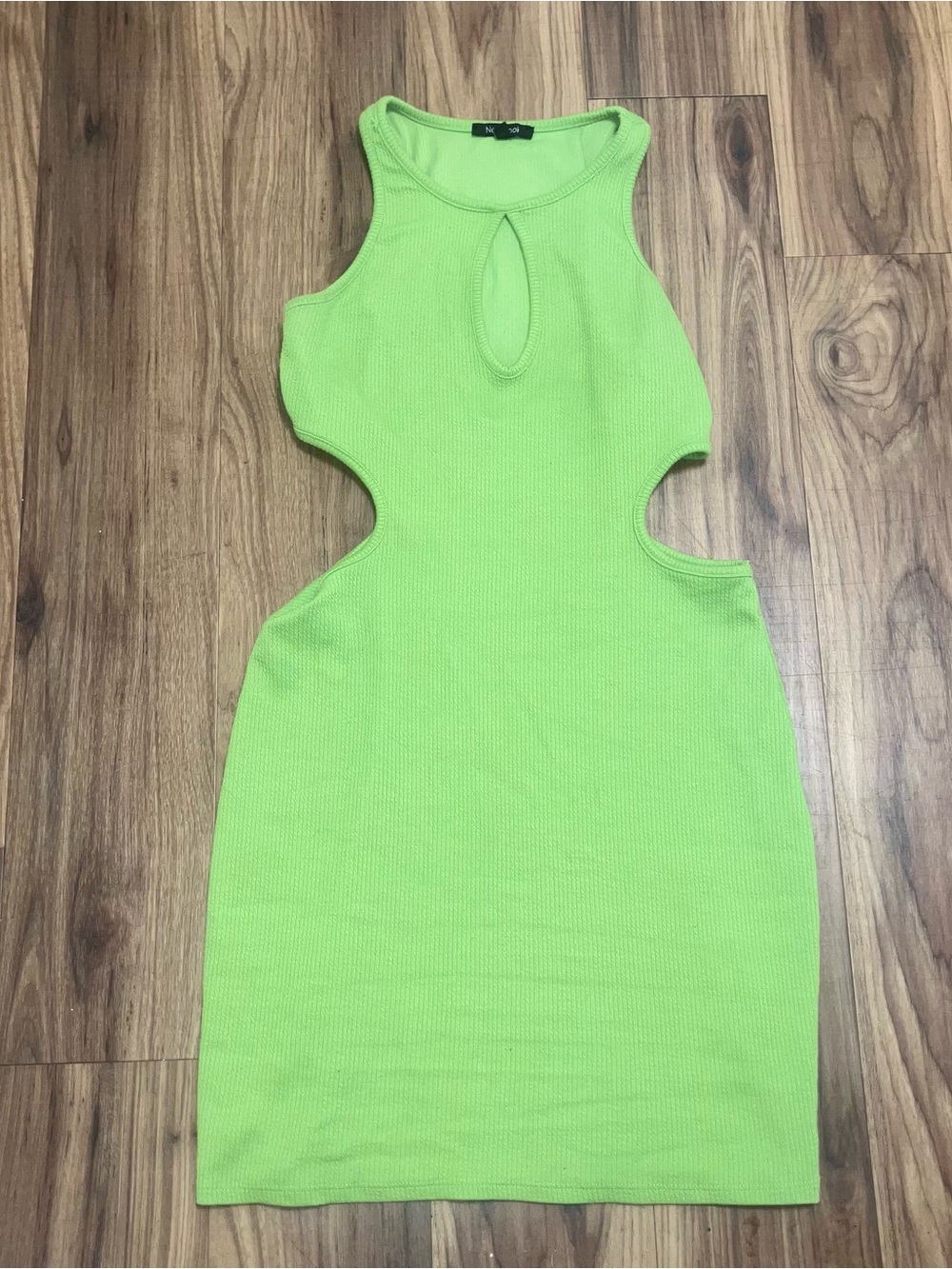 New Look Neon Green Cutout bodycon Dress